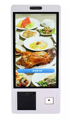 tự phục vụ đơn đặt hàng thanh toán màn hình cảm ứng máy quét mã vạch kiosk