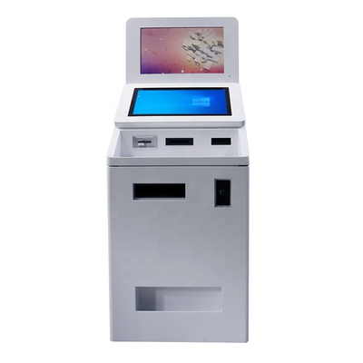 Kích thước màn hình kép Máy quét QR Máy đọc thẻ Rút tiền mặt và tiền xu Máy tự phục vụ Thanh toán ATM Kiosk