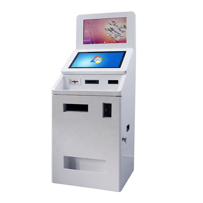 Kích thước màn hình kép Máy quét QR Máy đọc thẻ Rút tiền mặt và tiền xu Máy tự phục vụ Thanh toán ATM Kiosk