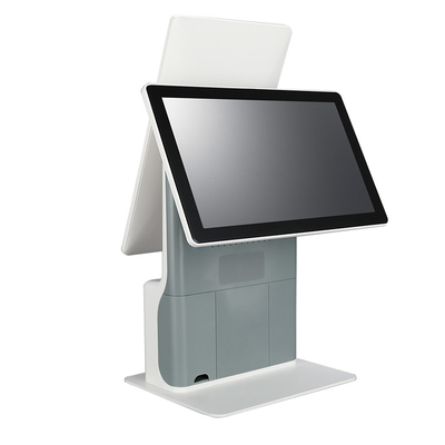 Máy đặt hàng tự phục vụ màn hình cảm ứng kép Mini Kiosk bán vé POS