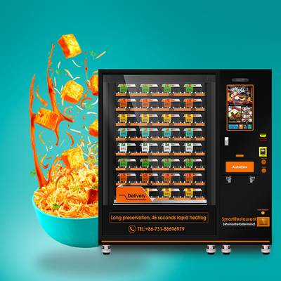 Máy bán thức ăn nóng tự động Chức năng làm nóng kiosk cho bữa trưa hộp
