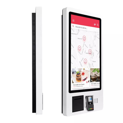 Hệ thống định vị màn hình cảm ứng 32 inch Kiosk tự thanh toán cho các nhà hàng thức ăn nhanh
