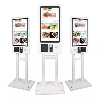 Hệ thống định vị màn hình cảm ứng 32 inch Kiosk tự thanh toán cho các nhà hàng thức ăn nhanh