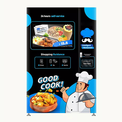Máy bán hàng tự động bánh mì kẹp thịt nguội thực phẩm nóng Kiosk tự động với màn hình cảm ứng