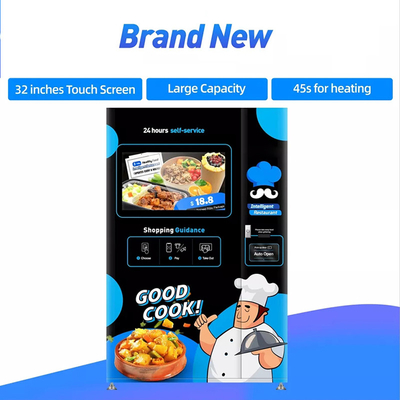 Máy bán hàng tự động bánh mì kẹp thịt nguội thực phẩm nóng Kiosk tự động với màn hình cảm ứng