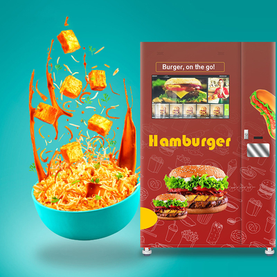 24 giờ Máy bán hàng tự động màn hình cảm ứng 32 "Kiosk cho món ăn nóng Hamburger