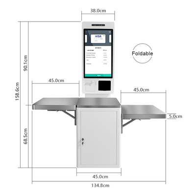 Tự phục vụ Kiểm tra Kiosk Máy POS Thanh toán cho Siêu thị