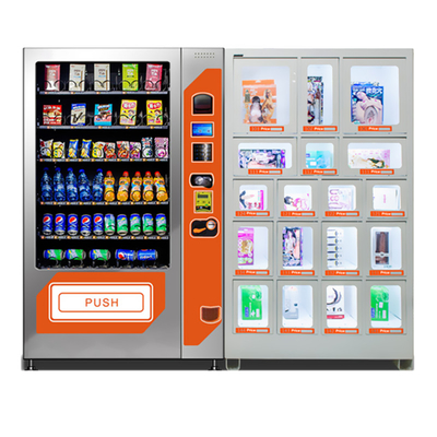 Máy bán hàng tự động kết hợp đồ uống tự phục vụ với tủ khóa Dung tích lớn