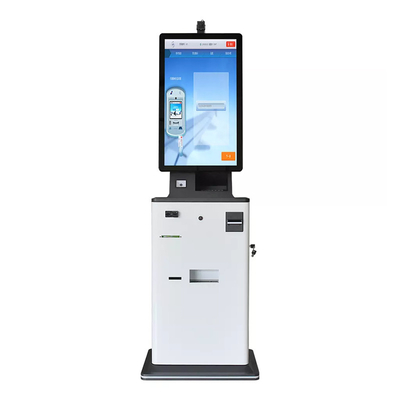 Kiosk tự nhận tiền mặt 32 inch cho học phí đại học Máy đọc thẻ ID thẻ sim