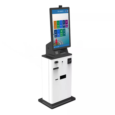 Kiosk tự nhận tiền mặt 32 inch cho học phí đại học Máy đọc thẻ ID thẻ sim