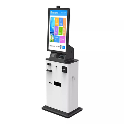 Kiosk tự nhận tiền mặt 32 inch cho học phí đại học Máy đọc thẻ ID thẻ sim