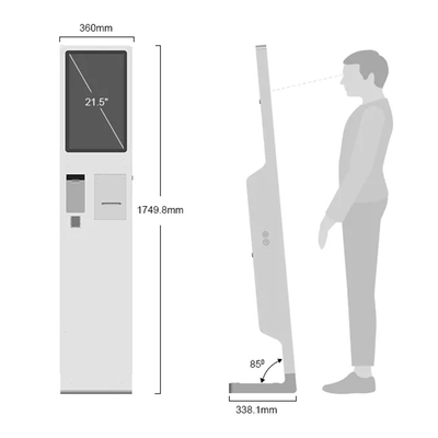 Màn hình cảm ứng 22 inch Tự đặt hàng Kiosk thanh toán không dùng tiền mặt cho nhà hàng