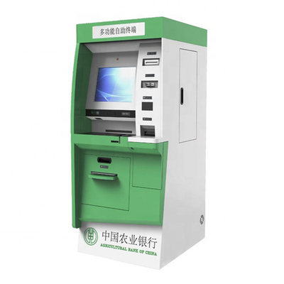 Kiosk thanh toán hóa đơn với đầu đọc thẻ và máy rút tiền mặt ATM