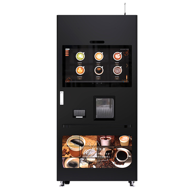 Máy bán cà phê với ly cà phê lạnh và nóng 32 inch