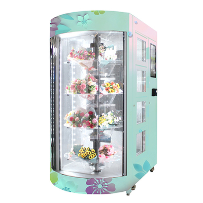 Máy bán hoa tươi tự động 22 inch Kệ trong suốt Kiosk tự phục vụ