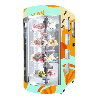 Máy bán hoa tươi tự động 22 inch Kệ trong suốt Kiosk tự phục vụ