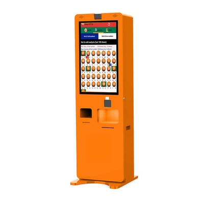 chạm vào kiosk tự đặt hàng với máy bán vé cho nhà hàng