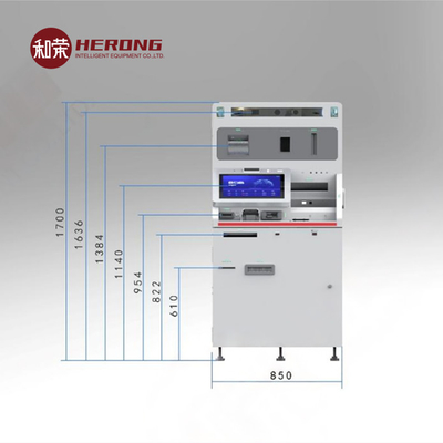 850mm chiều rộng Máy thanh toán thông minh Lobby STM 19 Inch Financial Equipment