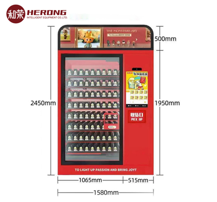 Đồ chơi bán tự động Kiosk Màu đỏ Máy thông minh