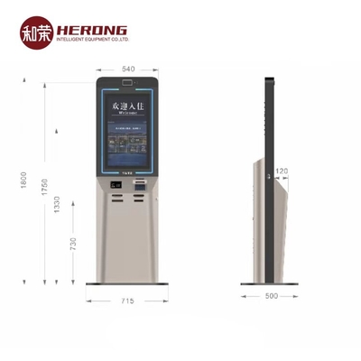 Khách sạn tự phục vụ Check In Kiosk 32 inch màn hình với cảm ứng 50nits
