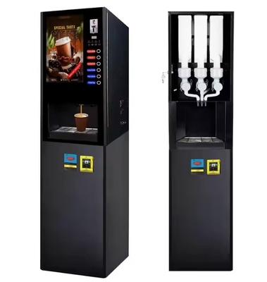 Máy bán hàng tự động cho cà phê nóng hoặc đá trà sữa với ly tự động