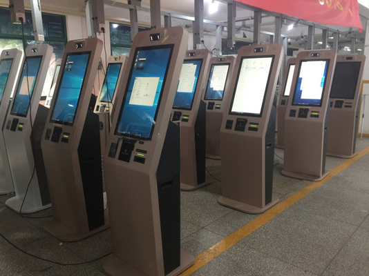Máy thanh toán tự động kiosk dịch vụ khách hàng ODM FCC với máy rút thẻ phòng