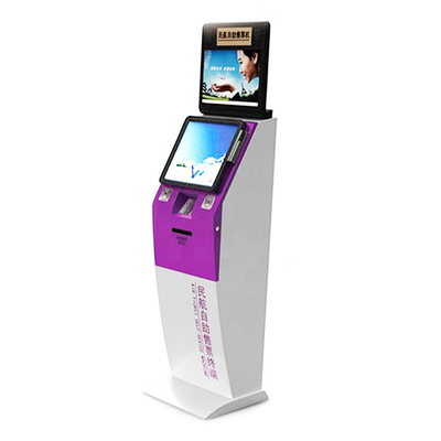 Nhà hàng 19 inch Đặt hàng Máy kiosk tự thanh toán với máy quét mã vạch