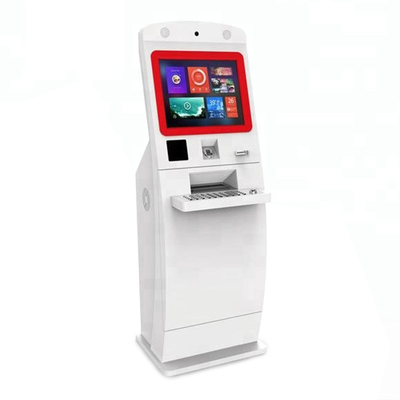 Tiền sảnh Khách sạn tự phục vụ Máy kiểm tra trong kiosk Atm với màn hình cảm ứng LED