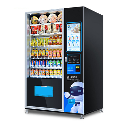 Máy bán hàng tự động tự phục vụ 24 giờ Máy bán hàng thực phẩm và đồ uống 22 inch