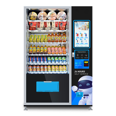 Máy bán hàng tự động tự phục vụ 24 giờ Máy bán hàng thực phẩm và đồ uống 22 inch