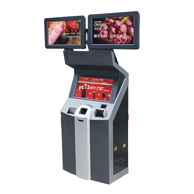 26 '' Ba màn hình SDK Kiosk tự phục vụ Kiosk kỹ thuật số ngoài trời cho ngân hàng