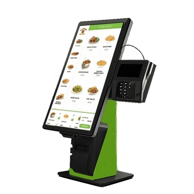 Sảnh đợi 21,5 inch Tự đặt hàng Kiosk Màn hình cảm ứng điện dung Tất cả trong một Hệ thống tự thanh toán