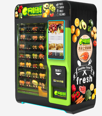 Máy bán hàng tự động của trái cây tươi rau salad thông minh máy bán hàng thương mại một tủ